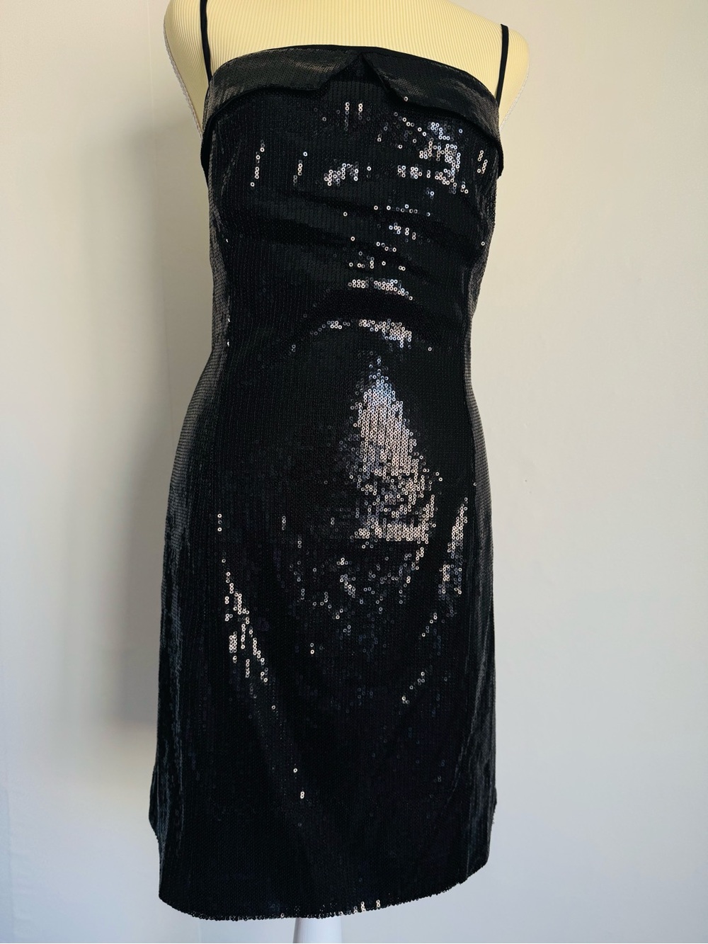 ASTR Black Sequin Mini Slip Dress